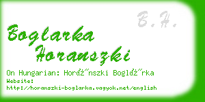 boglarka horanszki business card